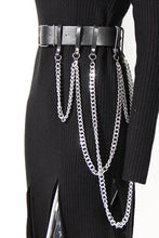 Load image into Gallery viewer, Dream Architect Asymmetrical Hem Knitted Dress with Chain Belt
