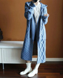 Warm Cardigan Sweater Oversized Hooded Sweater
