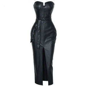 Trendy Vibe PU Leather Dress
