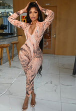 Load image into Gallery viewer, Printed Bodycon Jumpsuit
