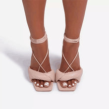 Load image into Gallery viewer, Square Biz Ankle Strap Heel

