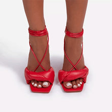 Load image into Gallery viewer, Square Biz Ankle Strap Heel
