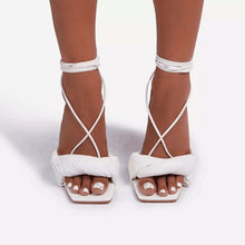 Load image into Gallery viewer, Square Biz Ankle Strap Heel
