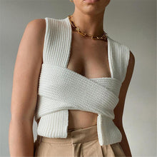 Load image into Gallery viewer, Knit and Knat Bandage Crop Top
